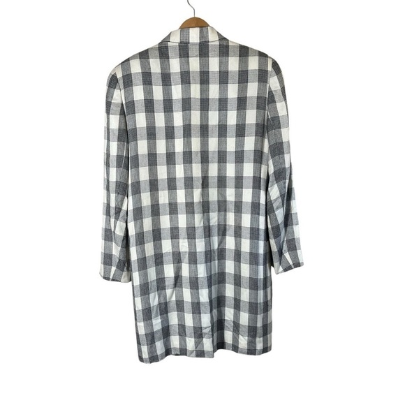 VINTAGE CHRISTIAN DIOR 90s The Suit Buffalo Plaid Long Blazer Jacket - Picture 6 of 13